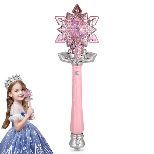 VICASKY Leuchtender Schneeflockenstab mit Musik, Prinzessinnen-Cosplay-spielzeugstab für Kinderpartys, Mini- VICASKY Leuchtender Schneeflockenstab mit Musik, Prinzessinnen-Cosplay-spielzeugstab für Kinderpartys, Mini- von VICASKY