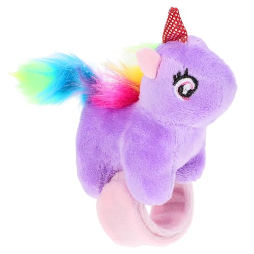 VICASKY Lila Einhorn-Schlagarmbänder Schlagarmband-Kuscheltiere Einhorn-Partygeschenke Entzückendes Plüsch-Einhorn-Schlagband Kinderpartygeschenke Spielzeug Für Geburtstagsfeier von VICASKY