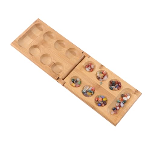 VICASKY Mancala-brettspiel Mancala-Schach Kinderschachbrett Afrikanisches Spiel Lustiges Brettspiel Hölzern von VICASKY