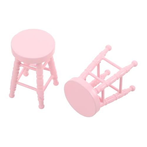 VICASKY Maßstab Runder Hoher Sitz Stabiles Möbelstück für Puppenhaus Kreatives Zubehör für Bastelarbeiten und Micro Szene Dekoration Rosa VICASKY Maßstab Runder Hoher Sitz Stabiles Möbelstück für Puppenhaus Kreatives Zubehör für Bastelarbeiten und Micro Szene Dekoration Rosa von VICASKY