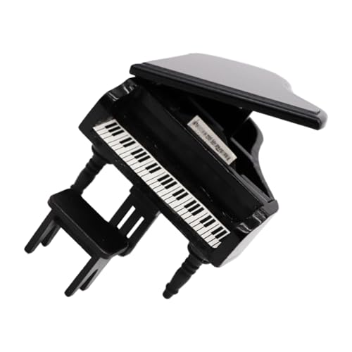 VICASKY Mini-Piano-Modell Miniatur -Klavier Moderne Puppenstubenmöbel Puppenmöbel bastelzeug handwerkskunst swor Mini-Landschaftsverzierungen Mikrolandschaftsmodelle Holz Black von VICASKY