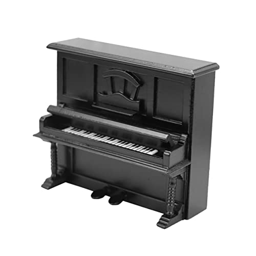 VICASKY Mini-Piano-Modell Miniatur-klaviermodelle Klavier Für Puppenhaus Puppenhausklavier Puppenhaus-miniaturklavier Holz Black von VICASKY