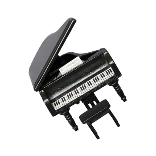 VICASKY Mini-Piano-Modell Miniaturmöbel Mini- Moderne Puppenstubenmöbel Puppenhausmöbel Mikro -Klavier Puppenmöbel Zubehör Für Puppenhäuser Kleines Hauszubehör Black Holz von VICASKY