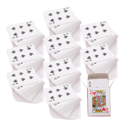 VICASKY Mini-Spielkarten 24 Sets Miniatur-Pokerkarten Mini-Pokerkarten Reisespiel Poker Kleine Spielkarten Für Kinder Und Erwachsene Als Partygeschenk von VICASKY