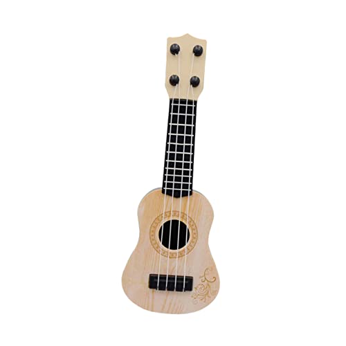 VICASKY Mini-Ukulele Spielzeug Kinder-Ukulele Musikinstrument Kind Gitarre Für Anfängerkinder Kleine Ukulele Für Kinder Gitarren Für Kinder Weiße Kinder Spielen Gitarre Beige Plastik von VICASKY