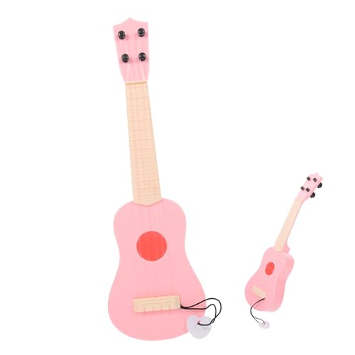 VICASKY Mini-Ukulele kindergitarre Gitarre Ukelele for Kinderzimmerdekoration Spielzeugmodell bastelzeug Simulation von Ukulelen Ukulele-Modelle Kleinkind Gitarre Plastik Rosa von VICASKY