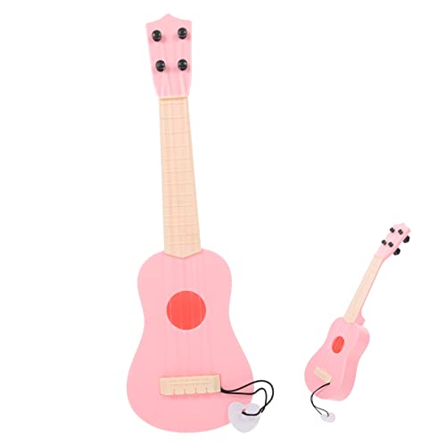 VICASKY Mini-Ukulele kindergitarre Gitarre musikspielzeug Gitarre für Kinderukulele Ukulelen für die frühe Bildung Gitarre für Anfänger Kinderspielzeug Ukulele Plastik Rosa von VICASKY