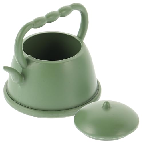 VICASKY Mini-teekessel Aus Metall Wasserkocher Künstliche Pflanzen Tee-Ei Gefälschte Pflanzen Wohnkultur Wohnzimmer Heimdekoration Blühender Tee Kaffeezubehör Teetasse Green von VICASKY