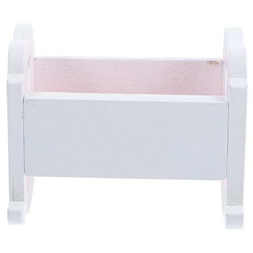 VICASKY Miniatur Holz Babybett Weiß Puppenhaus Möbel Mini Krippe Modell Stabil Langlebig Dekoration Mit Matratze VICASKY Miniatur Holz Babybett Weiß Puppenhaus Möbel Mini Krippe Modell Stabil Langlebig Dekoration Mit Matratze von VICASKY