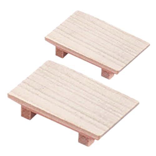 VICASKY Miniatur Holztabletts Für Puppenhaus Dekorative Miniaturmodelle Als Hauszubehör Ideal Für Schlafzimmer Und Als Tischdeko Mini Tray Set Für Kreative DIY Projekte von VICASKY