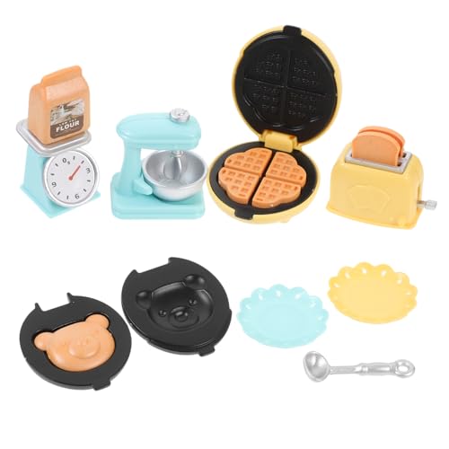 VICASKY Miniatur Küchenmodell Set Puppenhaus Backutensilien Mit Mini Mixer Und Toaster Realistisches Zubehör Für Dollhouse Küche Perfekt Für Kreative Spielwelten von VICASKY