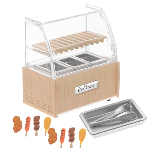 VICASKY Miniatur Lebensmittelschrank Für Puppenhäuser Mit Zubehör 1 Set Detailgetreue Miniaturmöbel Und Dekoration Ideal Für Kreative Spielwelten Und Puppenhausliebhaber von VICASKY