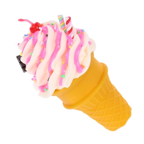 VICASKY Modell Einer Eistüte Requisiten Für Eiscreme-displays Künstliches Eis Künstliche Eiswaffel Realistisches Eis Realistische Eistüte Gefälschtes Dessertmodell Eisfigur PVC von VICASKY