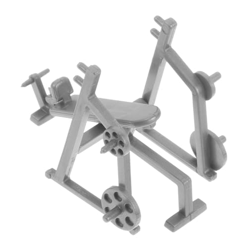 VICASKY Modell eines Fitnessgeräts für kleine fitnessgeräte Puppenhaus-Landschaftsbau Schreibtischschmuck für Männer Tischdekorationen aus Sand Plastik Dark Grey von VICASKY