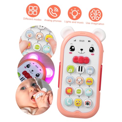 VICASKY Musik Babyphone mit Licht und Sound Niedliches Cartoon Design mit Beißfunktion Leise Lautstärke für Monate Junge Mädchen Fördert Visuelle und Auditive Entwicklung Pädagogisches VICASKY Musik Babyphone mit Licht und Sound Niedliches Cartoon Design mit Beißfunktion Leise Lautstärke für Monate Junge Mädchen Fördert Visuelle und Auditive Entwicklung Pädagogisches von VICASKY