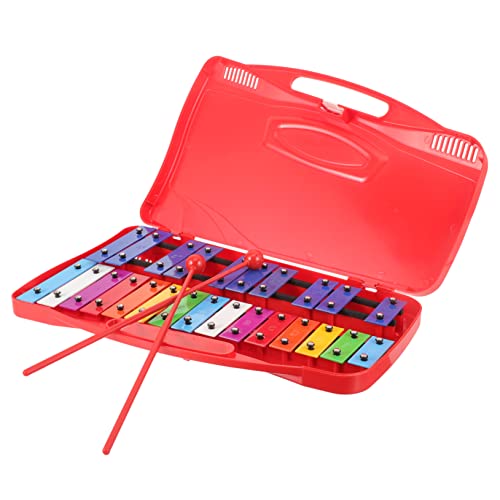 VICASKY Musikinstrument kinderinstrumente Music Instruments for Kinder Instrument Xylophon für Babys ab 6 Monaten Xylophon für Kinder im Alter von 5-9 Jahren Eisenbleche rot von VICASKY