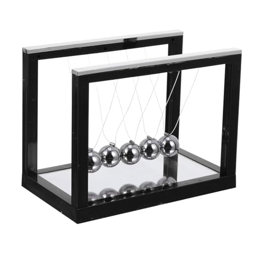 VICASKY Newton schwingt den Ball Pendeldekor Schreibtisch-Gadgets Newton Bausatz Physikalisches kinderspielzeug Balance Ball Balance-Bälle- Schmiedeeisen Black von VICASKY