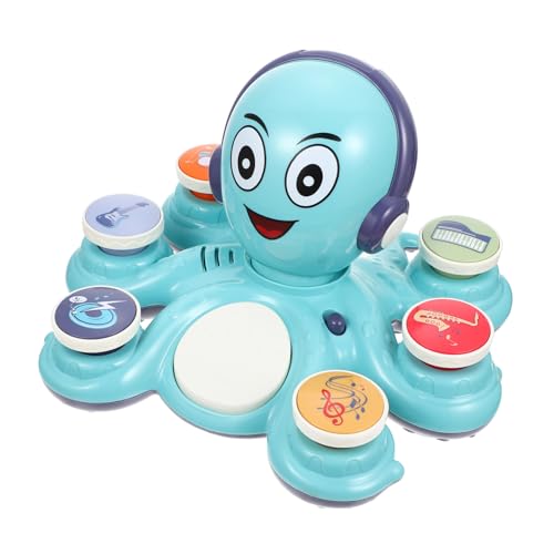 VICASKY Octopus Musiklicht Elektrisches Kinderspielzeug Intellektuell Entwickeltes Elektrisches Musikspielzeug Eltern-Kind- Musikinstrument Blue Plastik von VICASKY