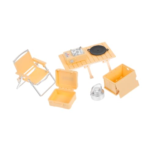 VICASKY Outdoor Spielset Mini Camping Kochgeschirr mit Faltbarem Stuhl Leichtes Picknick Zubehör für Rollenspiele Pädagogisch Langlebig und Tragbar für Drinnen und Draußen Gelb VICASKY Outdoor Spielset Mini Camping Kochgeschirr mit Faltbarem Stuhl Leichtes Picknick Zubehör für Rollenspiele Pädagogisch Langlebig und Tragbar für Drinnen und Draußen Gelb von VICASKY