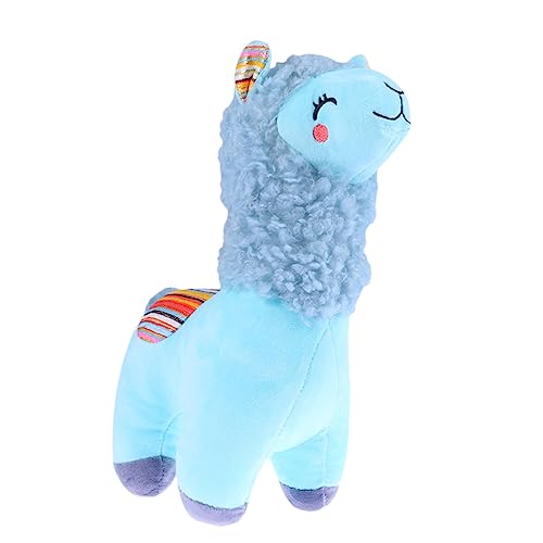 VICASKY Plüschtier tierisches Kuscheltier Alpaka-Weihnachtsschmuck Plüschia Plüsch-Alpaka-Spielzeug Spielzeug für Kinder kinderspielzeug Soft Toy Alpaka-Schmuck Alpaka-Puppe Baumwolle Blue von VICASKY