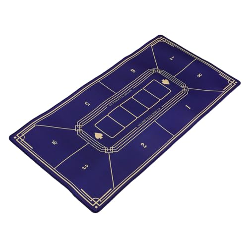 VICASKY Pokermatte gummimatte spielmatte rund Poker zubehör Poker unterlage Pokerunterlage Brettspiel Matte Abdeckmatte für Pokertische Pokerspielmatte Mahjong-Tischmatte Harz-Pad Blue von VICASKY