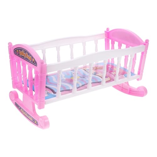 VICASKY Puppe Crib Girls Tun Sich Vor, DASS Puppenbett Spielzeug Plastikpuppe Kinderspielzeug Tun, So Tun House Supply von VICASKY