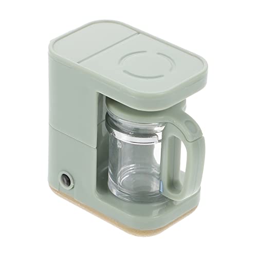 VICASKY Puppenhaus Kaffeemaschine Miniaturen Bücher Mini-mikrowelle Miniaturgeräte Mini-möbelstütze Puppenhaus Wasserhahn Herd Mini-Kaffee Puppendekor Puppenhäuser Abs Green von VICASKY