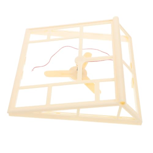 VICASKY Puppenhaus Kreatives Zimmerspielzeug Miniaturmöbel Hausmodell Selber Bauen Dachüberdachung Aus Kunststoff Staubschutzdach Aus Kunststoff Kleines Heimset DIY- -kit Acryl Beige von VICASKY