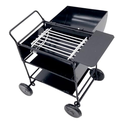 VICASKY Puppenhausgrill Mini-Barbecue Maker Mini-Grill-Modell Draussen Grill Modell Küchengeräte Spielen Mini-grillrost Kinder Tun So, Als Würden Sie Spielen Simulierter Grill Metall von VICASKY