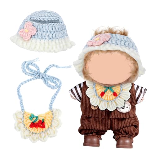 VICASKY Puppenkleidung für Puppen Weiches Baumwoll-häkel-Set mit Modischem Bandana und Spucktuch für Puppenhaus Deko und Kreatives Ankleiden VICASKY Puppenkleidung für Puppen Weiches Baumwoll-häkel-Set mit Modischem Bandana und Spucktuch für Puppenhaus Deko und Kreatives Ankleiden von VICASKY