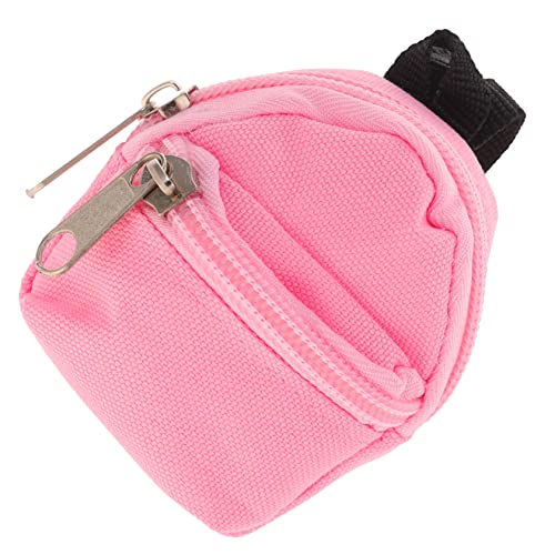 VICASKY Puppenrucksack Spielzeug Kleiner Rucksack Mini-Zubehör Miniaturen Rucksäcke toys kinderknallzeug Mini-Rucksack Rucksack aus Puppenstoff Schulranzen-Ornament Polyester Rosa von VICASKY