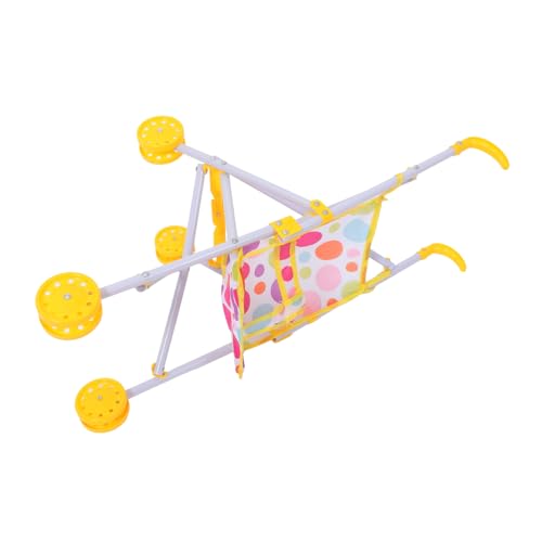 VICASKY Puppenwagen Einhorn Puppenbuggy Für Neugeborene Puppenhaus Mädchen Babyspielzeug Kinderwagenmodell Rollenspiel Kleinkindspielzeug Polyester Colorful von VICASKY