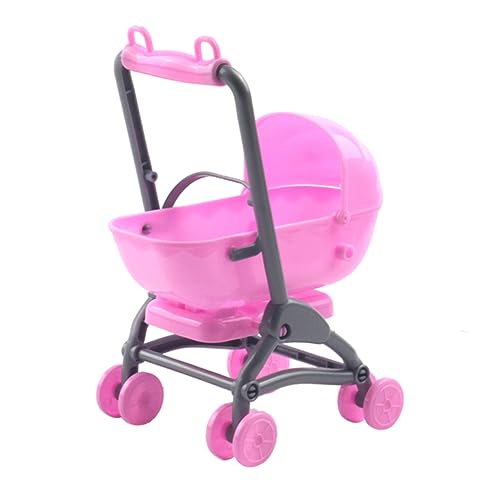 VICASKY Puppenwagen Für Doll Stroller Pink Realistisches Design Für Rollenspiele Ideal Für Puppenhaus Zubehör Ab 3 Jahren Geeignet von VICASKY