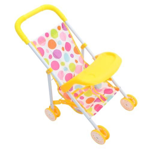 VICASKY Puppenwagen Mini Kuscheltier puppenaugen Kinderwagen für Puppen beweglicher Kinderwagen Zubehör für Babypuppen Mini-Hauskinderwagen Spiel Kinderwagen Eisenrahmen von VICASKY