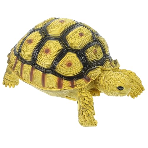 VICASKY Realistische Schildkröte Modellfigur Amphibien Tier Dekoration Für Den Schreibtisch Hochwertiges Leopardenschildkröte Schwarzer Rücken von VICASKY