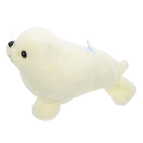 VICASKY Robbenpuppe plüschtiere Plush Toy nachsprechende stofftiere plushbit Stuffed Soft Toys Fetter Robbenplüsch gefüllte Puppe Plüschspielzeug Tierspielzeuge PP Baumwolle Weiß von VICASKY