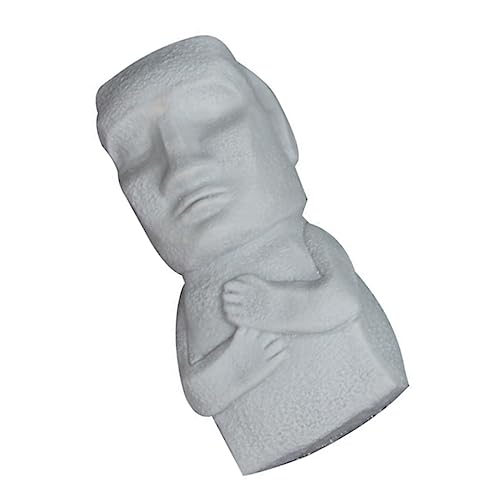 VICASKY Rock Man Prise Musik Zum Stressabbau Moai Quetschspielzeug Zur Angstlinderung Moai-Statue, Quetschspielzeug Cartoon- Zur Druckentlastung Grey von VICASKY