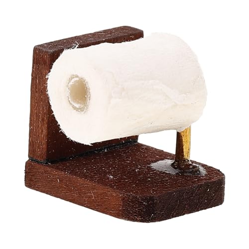 VICASKY Rollen Mini-rollpapier Schüssel Würfel Windeln Haustier Aufbewahrungsbehälter Für Wäsche Bad Bausätze Geschäft Miniaturornament Puppe Mini-toilettenpapier Metall Coffee von VICASKY