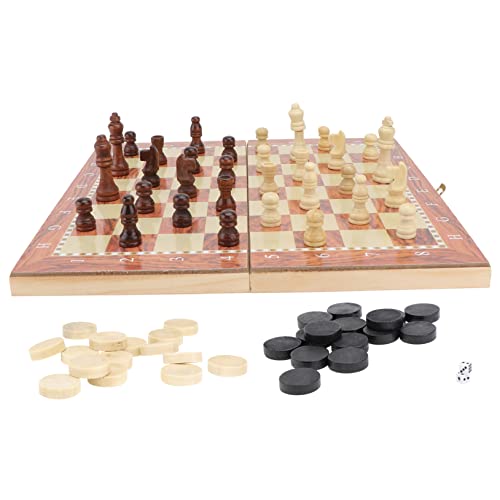 VICASKY Schachspiel Set 3 1 Schach Dame Und ühle Hochwertiger Holzbox 295mm x 295mm Ideales Interaktives Für Und Familien Perfekt Für Zuhause Und Unterwegs von VICASKY