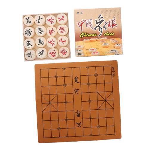 VICASKY Set Schachbrettspiel Brettspiel Chinesisches Sushi Schachbrett Schachuhr Chinesisches Schach Chinesisches Schachbrett Der Schachlehrer Storytime Schach Dame Brettspiel Für Holz von VICASKY