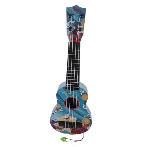 VICASKY Simulation Gitarre Bass-Ukulele Kindergitarre Mini-musikspielzeug Pädagogisches Instrumentenspielzeug Imitiertes Gitarrenspiel Spielset Für Kinder Ukulele Kinder Blue Plastik von VICASKY