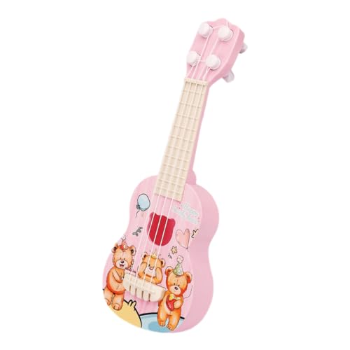 VICASKY Instrumentenset Für Kinder Gitarre Für Kinder Ukulele Gitarre Für Kleinkinder Musikinstrument Für Cartoon Bär Design Musikspielzeug Für Kreative Entfaltung Und Musikalische Früherziehung von VICASKY