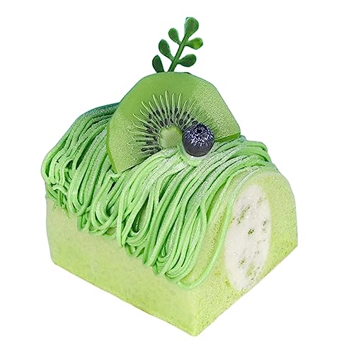 VICASKY Simulation Kuchenmodell Cake Dummy kuchendekoration Fotoprop für Kuchen caketopper 1 Attrappen essbarer Glitzer künstliche Tortenverzierung Requisiten für den Dessertladen Pu Green von VICASKY