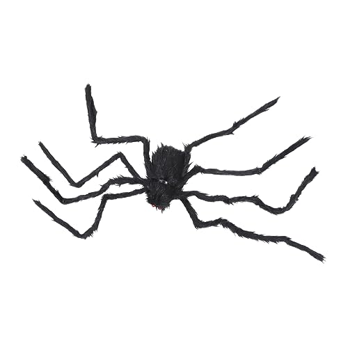 VICASKY Simulation Plüschspinne Süßes oder Saures realistisch Halloween große Spinne Puppe Halloween aussendeko Halloween Scherzartikel gefälschte Plüschspinne Halloween-Partyzubehör Black von VICASKY