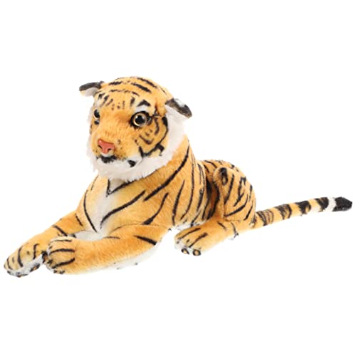 VICASKY Simulation Tigerpuppe Gefüllte Tigerpuppe Tierisches Cartoon-Tiger Ausgestopftes Tierspielzeug Tier Stofftier Jahr des Tigermaskottchens Plüsch Yellow von VICASKY