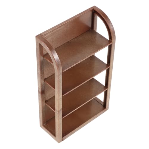 VICASKY Simulierte Regale Puppenhaus Bücherregal Mini-Regal Mini-Ladenregal puppenhaus Einrichtung Spielzeug für Kleinkinder puppenhaus zubehör Mini Mini-Hausaccessoire Plastik Light Brown von VICASKY