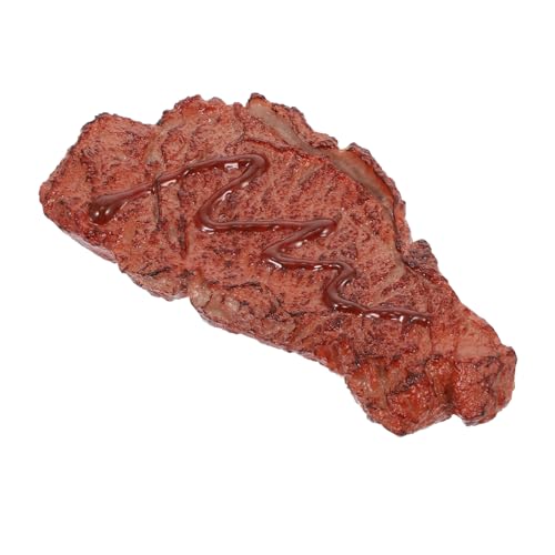 VICASKY Simuliertes Steak Steak-Modell für lebensechte Steakstütze falsches Fleisch Simulation mutfak aksesuarları küche armaturen Toy Plastiksteak Food-Modell Brown von VICASKY