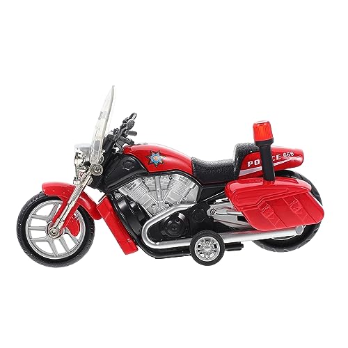 VICASKY Spielzeug Motorradmodell Motorradspielzeug für Jungen Kinder puppenwagen kinderspielzeug Auto Simulation Motorradspielzeug zum Zurückziehen Legierung rot von VICASKY