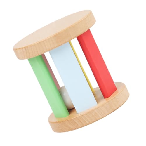 VICASKY Spielzeugroller Babys Lärm Zappeln Sensorisch Musical Kleinkinder Rassel -handrassel Montessori Rasselroller Rasselrolleninstrument Schöne Rassel Holz von VICASKY