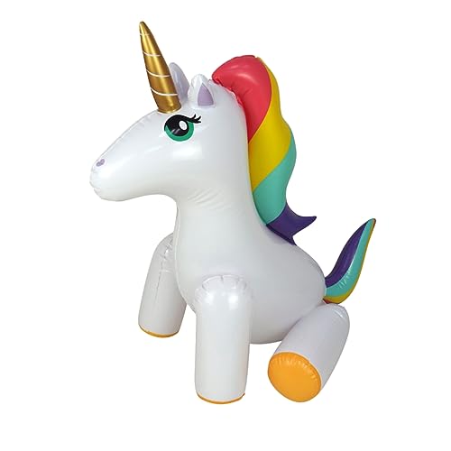 VICASKY Sprühwasser wasserspritze wassersprüher spielsachen für draußen Aufblasbarer -Einhorn-Sprinkler Aufblasbarer Einhorn-Sprinkler für Kleinkinder PVC Colorful von VICASKY